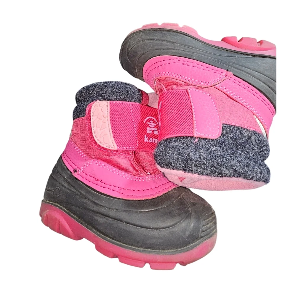 Kamik Pink and Black Winter Boots